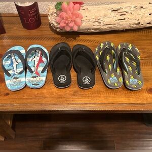 Little Kids LOT 3 Pairs 7/8 Flip Flops